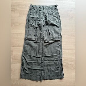 GAP Olive Green Linen/Cotton Pant (Size 6)